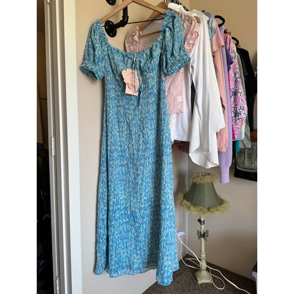 LaceMade peacock milkmade maxi dress